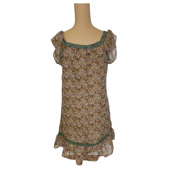 Blue Bird Coquette Floral Babydoll Dress - Picture 2 of 6